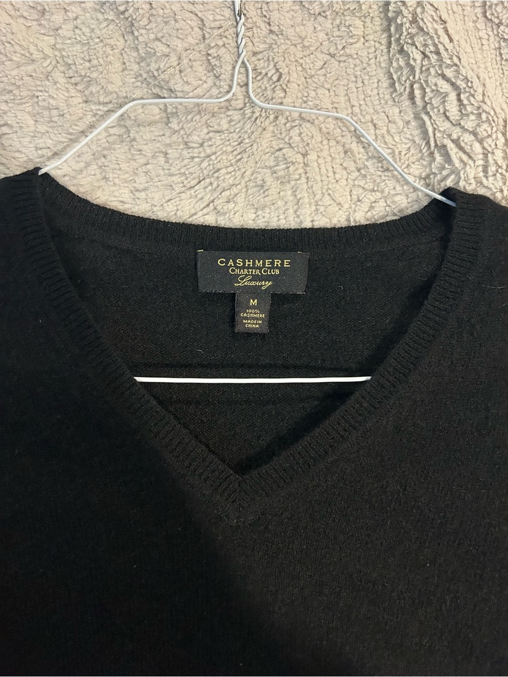 Charter Club Black V-Neck women’s  Sweater - Picture 2 of 4
